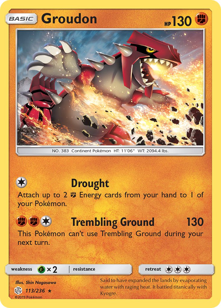 Groudon - Cosmic Eclipse (Rare) [CEC-113] English / Near Mint / Normal