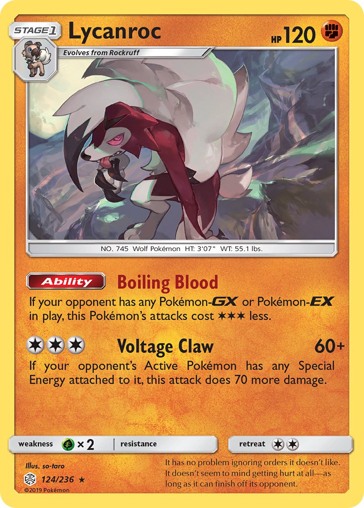 Lycanroc - Cosmic Eclipse (Holo Rare) [CEC-124] English / Near Mint / Normal
