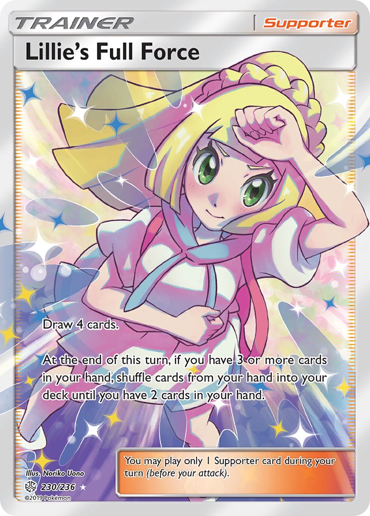 Lillie's Full Force⁣ - Cosmic Eclipse⁣ (Ultra Rare)⁣ [230] English / Excellent / Normal