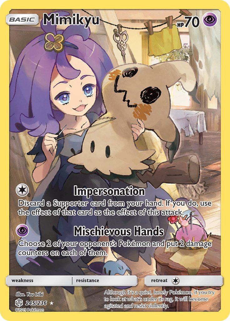 Mimikyu⁣ - Cosmic Eclipse⁣ (Secret Rare)⁣ [245] English / Near Mint / Normal