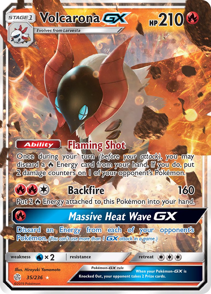 Volcarona GX - Cosmic Eclipse (Ultra Rare) [CEC-35] English / Near Mint / Normal