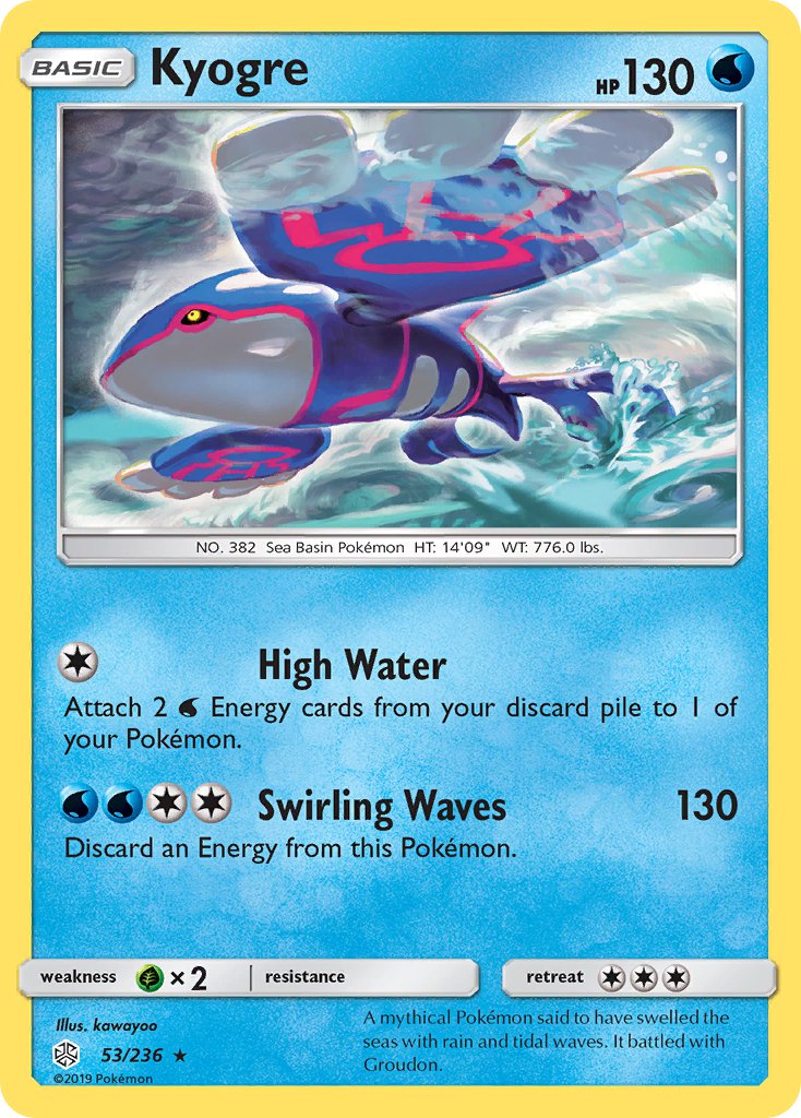 Kyogre - Cosmic Eclipse (Rare) [CEC-53] English / Near Mint / Normal
