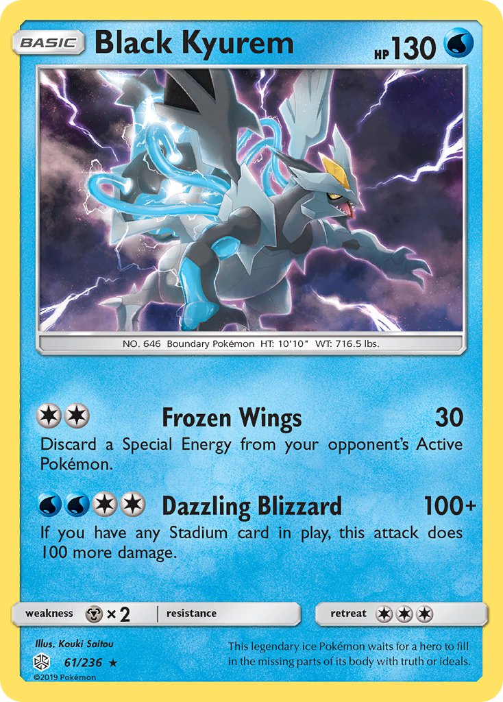 Black Kyurem - Cosmic Eclipse (Holo Rare) [CEC-61] English / Near Mint / Normal