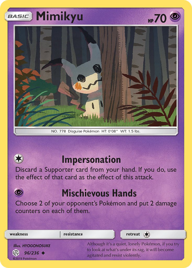 Mimikyu - Cosmic Eclipse (Uncommon) [CEC-96] English / Near Mint / Normal
