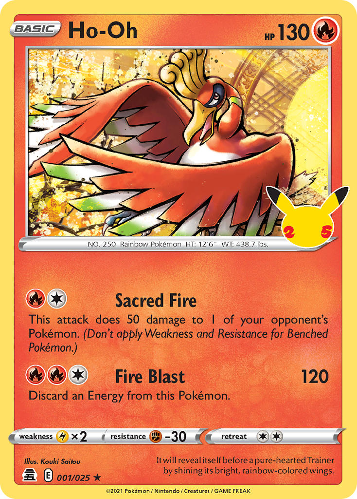 Ho-Oh - Celebrations (Holo Rare) [CEL-001] English / Near Mint / Normal