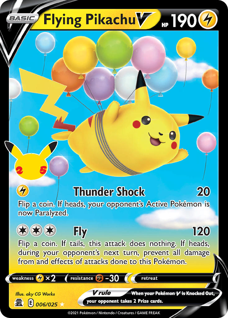 Flying Pikachu V - Celebrations (Ultra Rare) [CEL-006] English / Near Mint / Normal