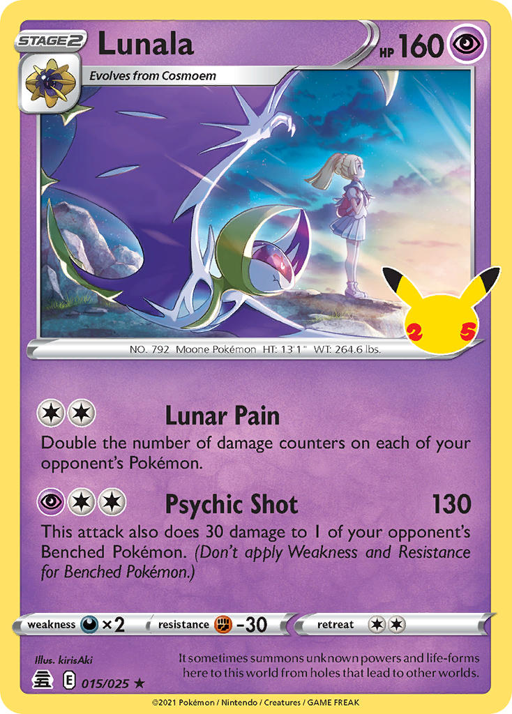 Lunala - Celebrations (Holo Rare) [CEL-015] English / Near Mint / Normal