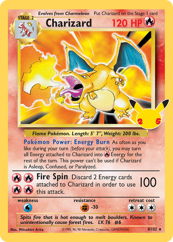 Charizard - Celebrations (Holo Rare) [CEL-BS 4] English / Near Mint / Normal