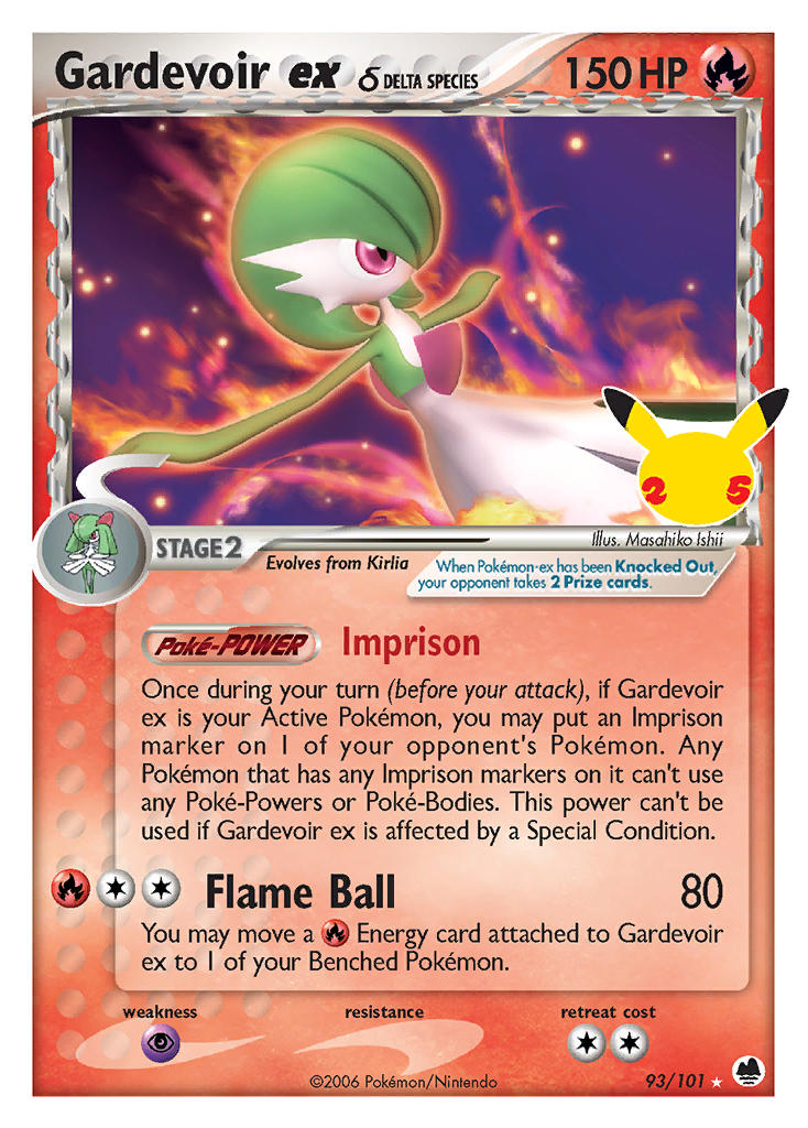 Gardevoir ex δ Delta Species - Celebrations (Ultra Rare) [CEL-DF 93] English / Light Played / Normal