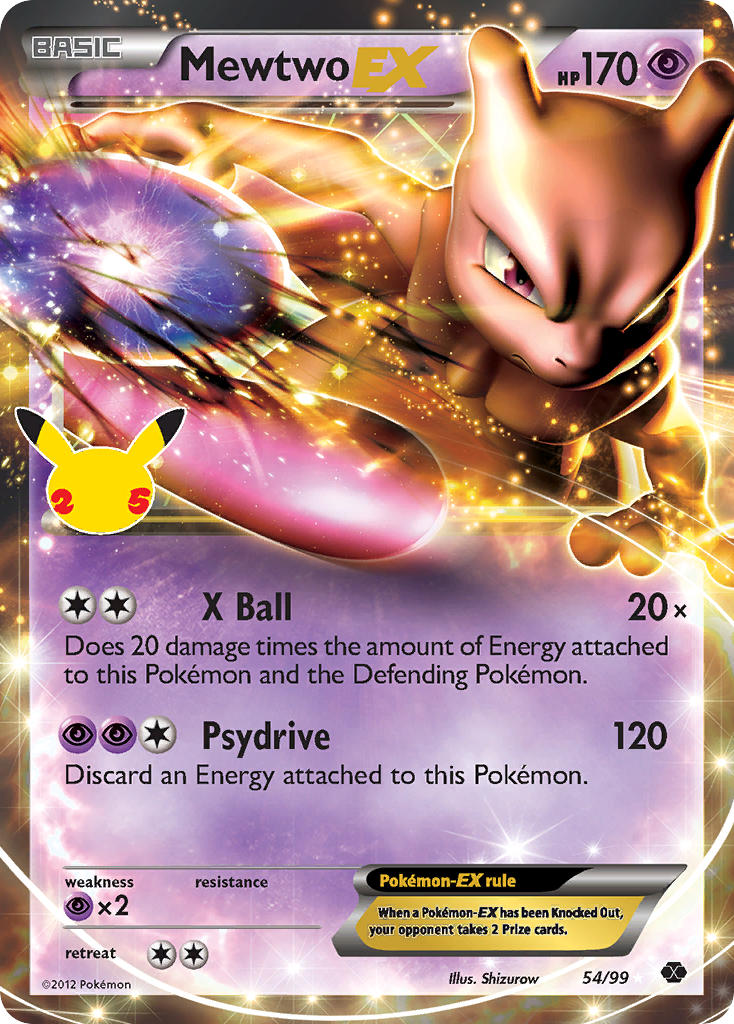 Mewtwo EX - Celebrations (Ultra Rare) [CEL-NXD 54] English / Near Mint / Normal