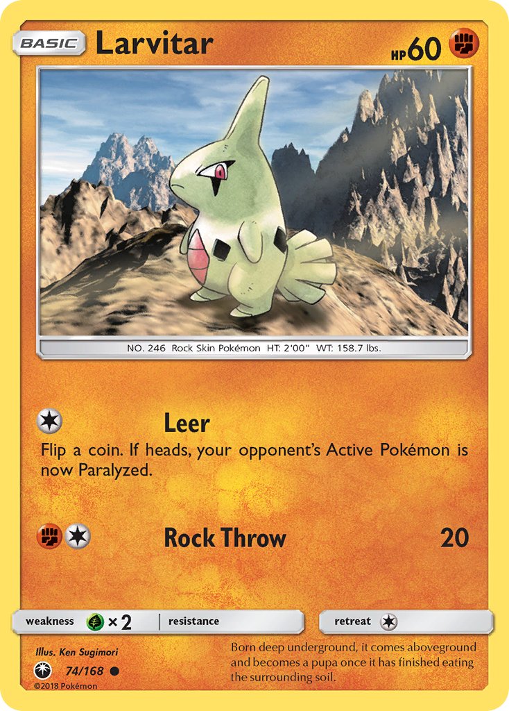 Larvitar - Celestial Storm (Common) [CES-74] English / Near Mint / Normal