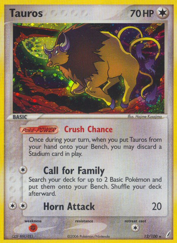 Tauros - EX Crystal Guardians (Holo Rare) [CG-12] English / Near Mint / Normal