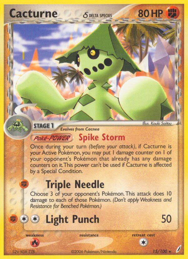 Cacturne δ Delta Species - EX Crystal Guardians (Rare) [CG-15] English / Near Mint / Normal
