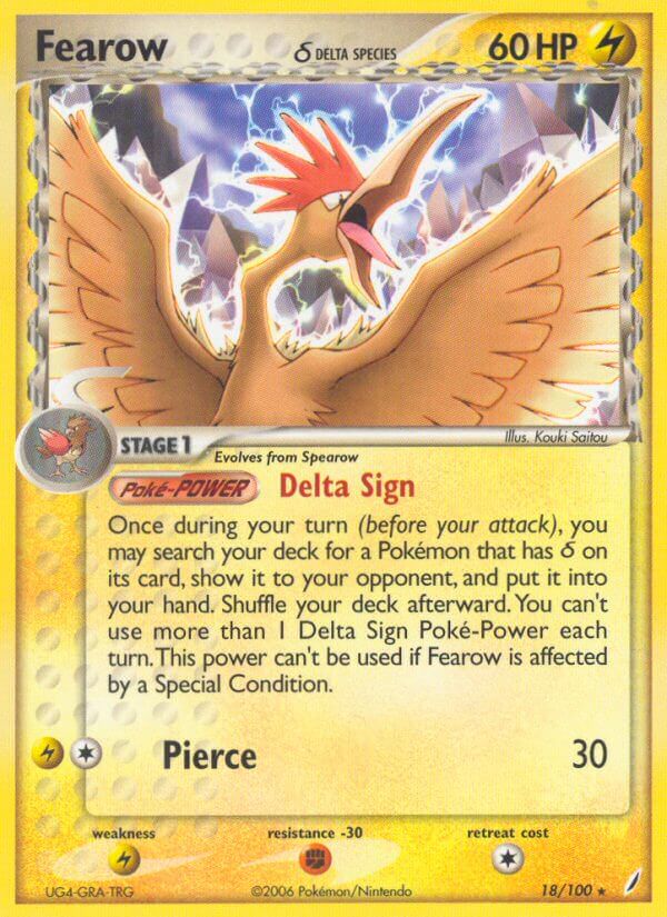 Fearow δ Delta Species - EX Crystal Guardians (Rare) [CG-18] English / Near Mint / Normal