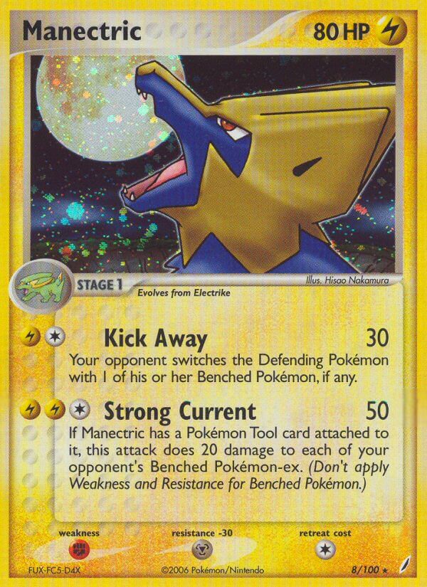 Manectric EX Crystal Guardians Holo Rare CG-8 Kortspil