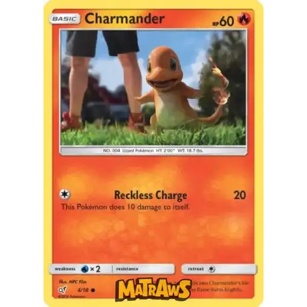 Charmander - Holo - 4/18 Enkeltkort Detective Pikachu 