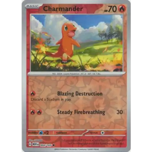 Charmander - Reverse - 004/165 - Enkeltkort