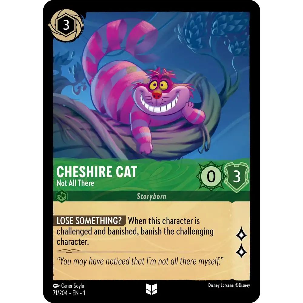Cheshire Cat - Not All There (Uncommon) - 71/204 - Disney