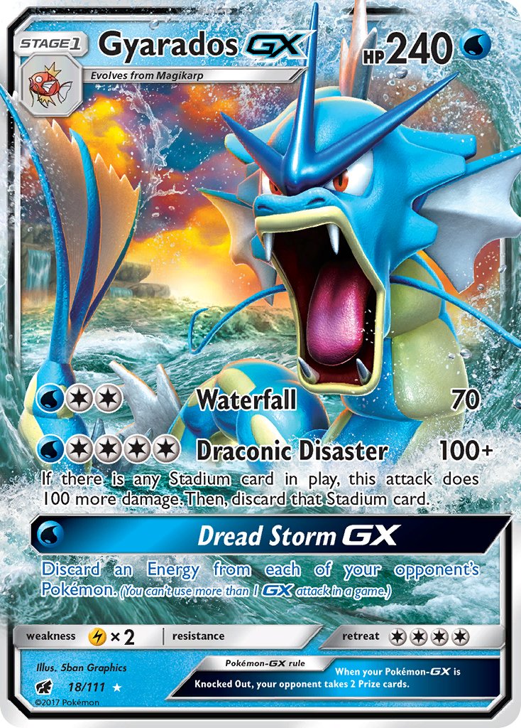 Gyarados GX - Crimson Invasion (Ultra Rare) [CIN-18] English / Good / Normal