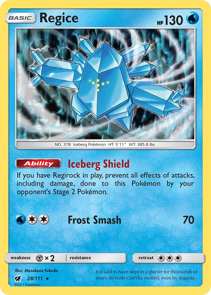 Regice - Crimson Invasion (Holo Rare) [CIN-28] English / Near Mint / Normal