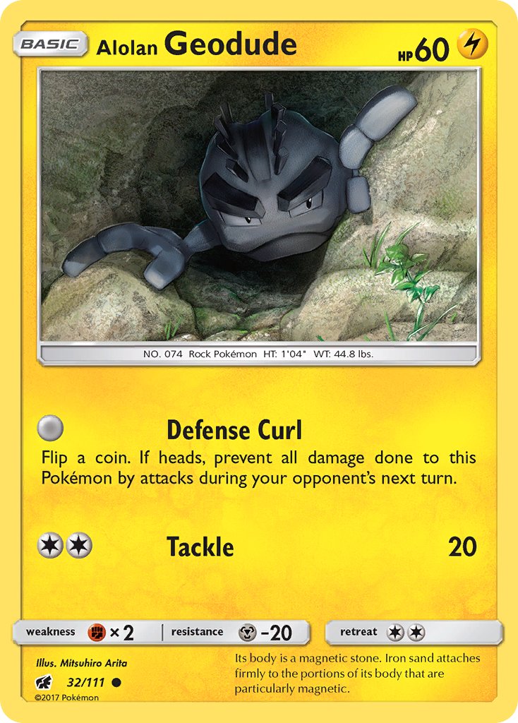 Alolan Geodude - Crimson Invasion (Common) [CIN-32] English / Near Mint / Normal