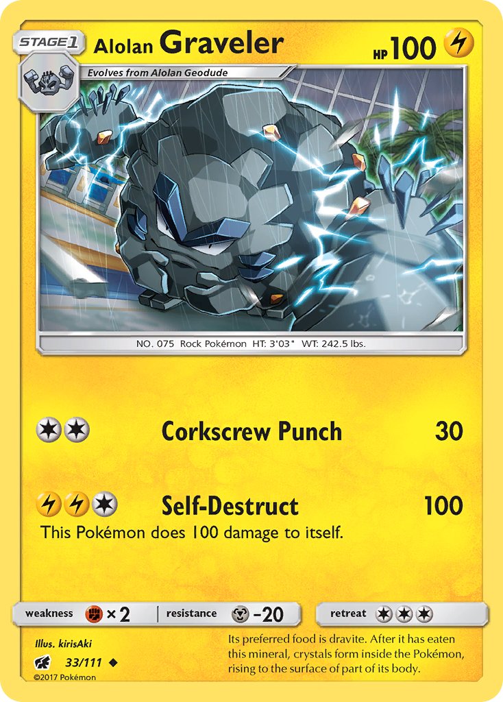 Alolan Graveler - Crimson Invasion (Uncommon) [CIN-33] English / Near Mint / Normal