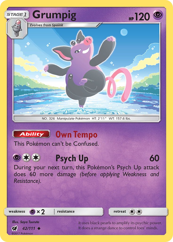 Grumpig - Crimson Invasion (Uncommon) [CIN-42] English / Near Mint / Normal