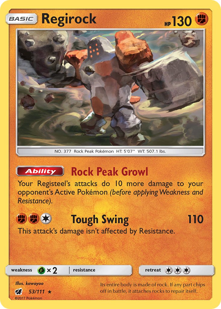 Regirock - Crimson Invasion (Rare) [CIN-53] English / Near Mint / Normal