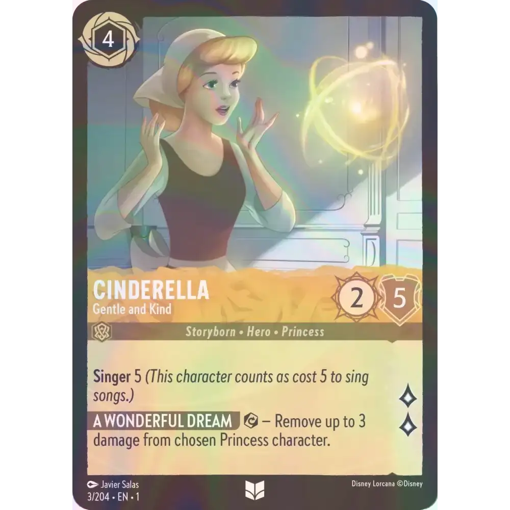 Cinderella - Gentle and Kind - Foil (Uncommon) - 3/204