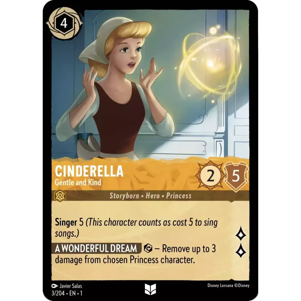 Cinderella - Gentle and Kind (Uncommon) - 3/204 - Disney