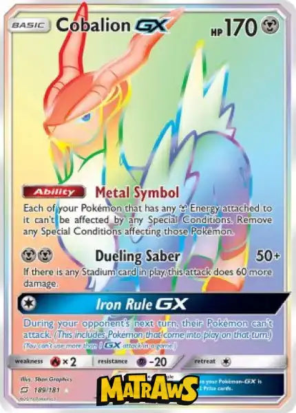 Cobalion GX - Rainbow - 189/181 Enkeltkort Team Up 