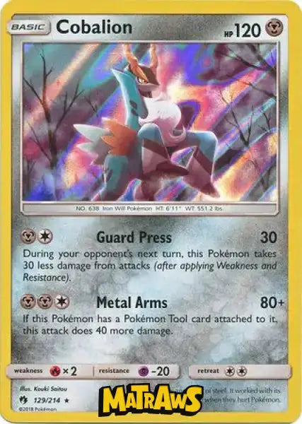 Cobalion - Holo - 129/214 Enkeltkort Lost Thunder 