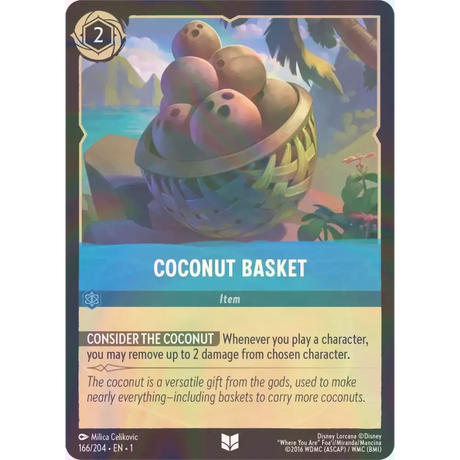 Coconut Basket - Foil (Uncommon) - 166/204 - Disney Lorcana