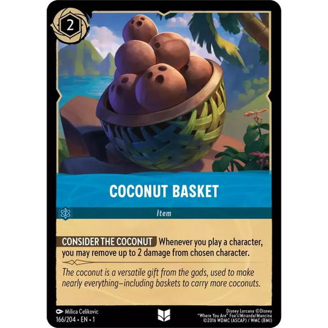 Coconut Basket (Uncommon) - 166/204 - Disney Lorcana Singles