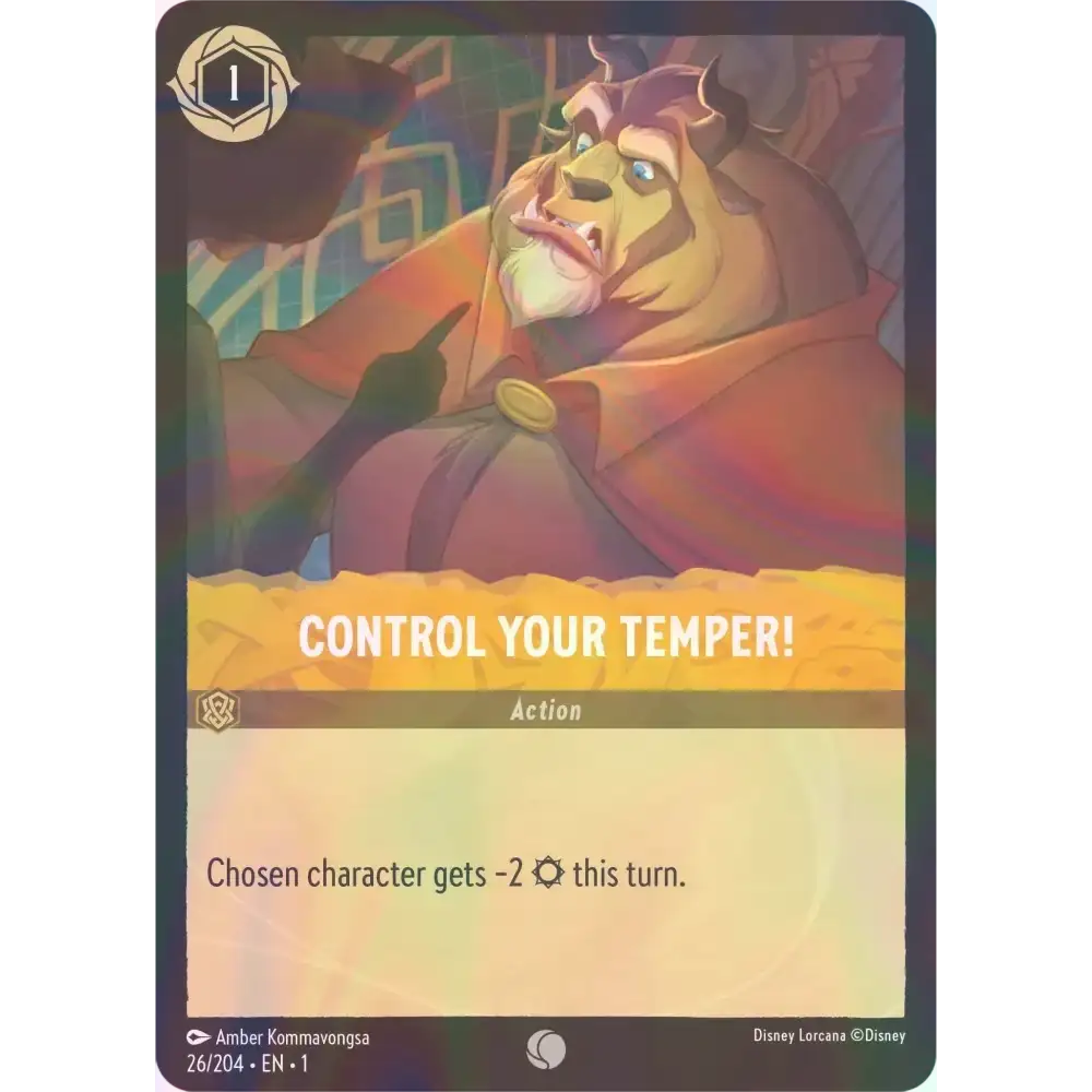 Control Your Temper! - Foil (Common) - 26/204 - Disney