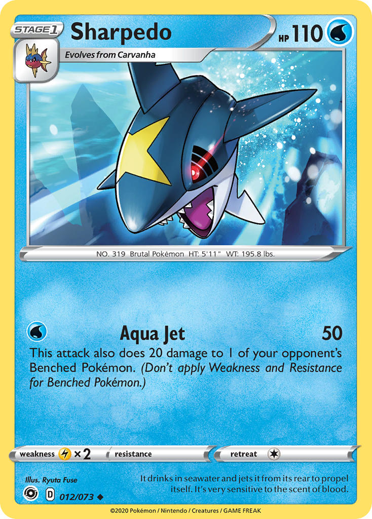Sharpedo⁣ - Champion’s Path⁣ (Uncommon)⁣ [12] English / Near Mint / Normal
