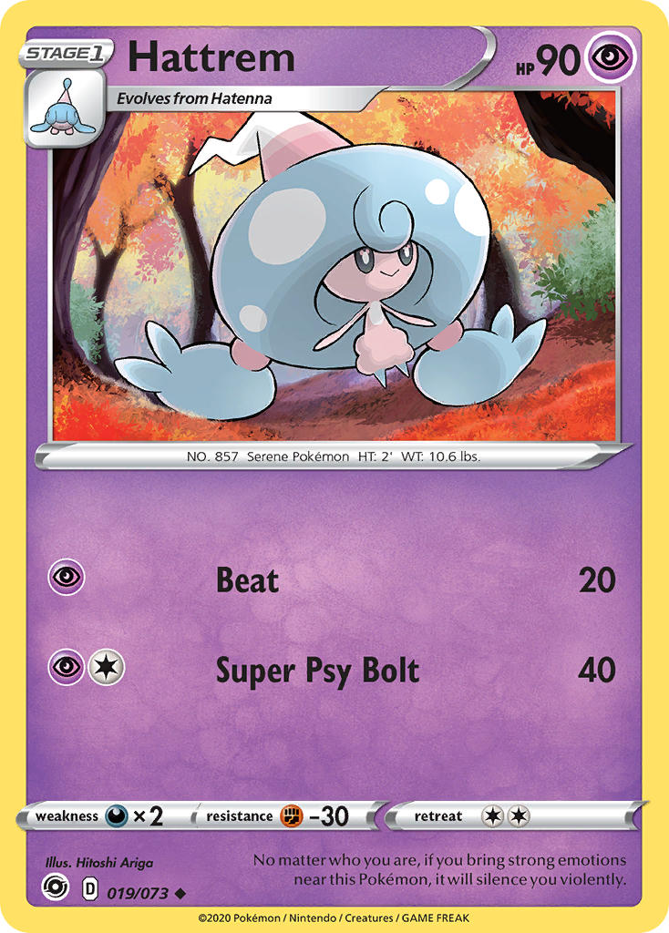 Hattrem⁣ - Champion’s Path⁣ (Uncommon)⁣ [19] English / Near Mint / Reverse-Holo Normal