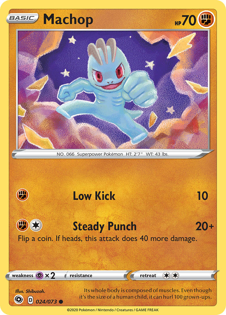 Machop⁣ - Champion’s Path⁣ (Common)⁣ [24] English / Near Mint / Reverse-Holo Normal