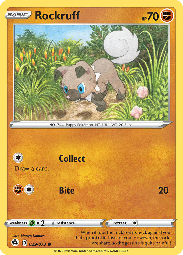 Rockruff⁣ - Champion’s Path⁣ (Common)⁣ [29] English / Near Mint / Reverse-Holo Normal