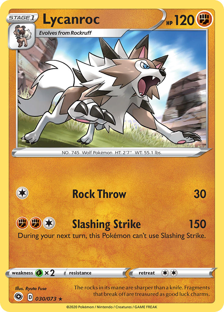 Lycanroc⁣ - Champion’s Path⁣ (Holo Rare)⁣ [30] English / Near Mint / Normal