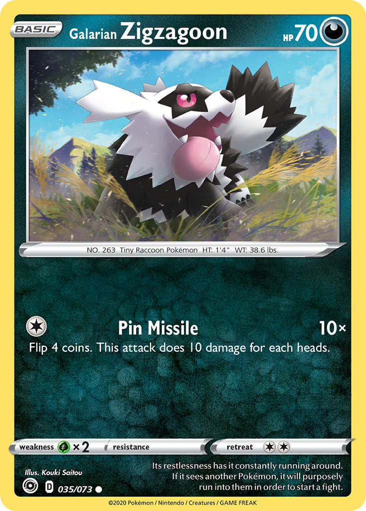 Galarian Zigzagoon⁣ - Champion’s Path⁣ (Common)⁣ [35] English / Near Mint / Normal