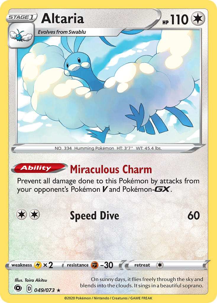 Altaria⁣ - Champion’s Path⁣ (Holo Rare)⁣ [49] English / Near Mint / Reverse-Holo Normal