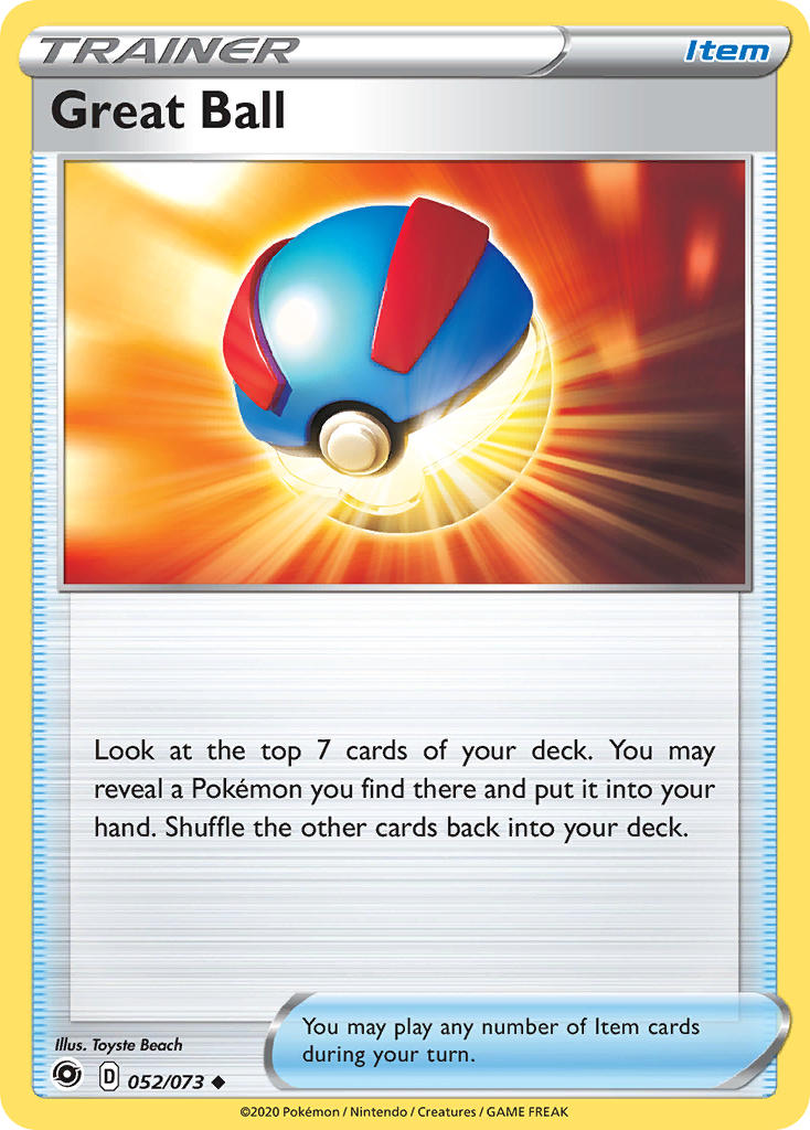 Great Ball⁣ - Champion’s Path⁣ (Uncommon)⁣ [52] English / Near Mint / Reverse-Holo Normal