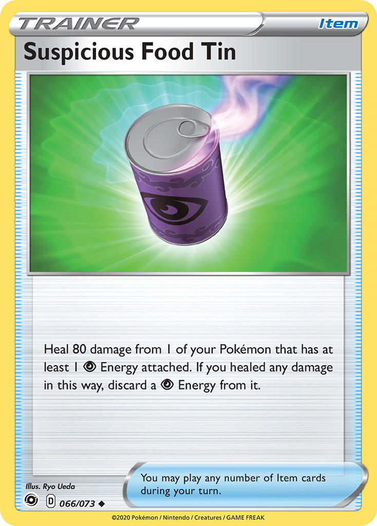 Suspicious Food Tin⁣ - Champion’s Path⁣ (Uncommon)⁣ [66] English / Near Mint / Reverse-Holo Normal