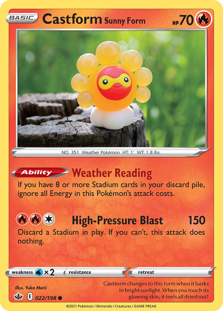 Castform Sunny Form - Chilling Reign (Common) [CRE-022] English / Near Mint / Normal