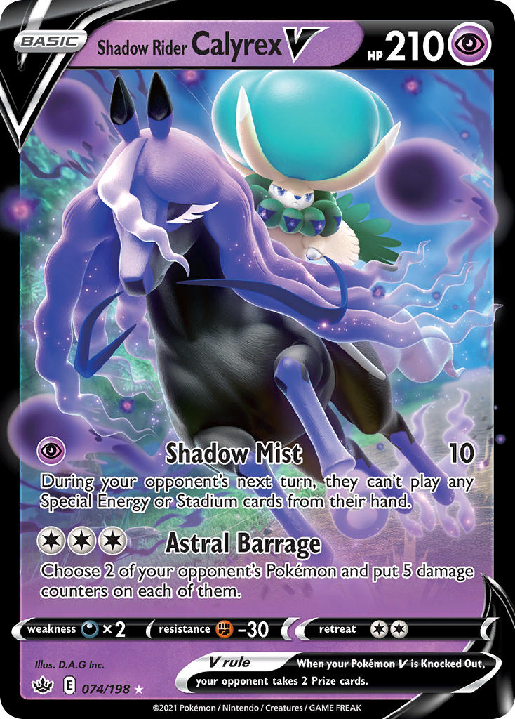 Shadow Rider Calyrex V - Chilling Reign (Ultra Rare) [CRE-074] English / Near Mint / Normal