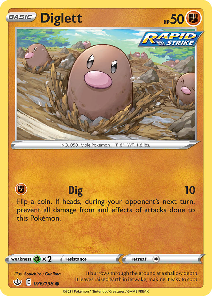 Diglett - Chilling Reign (Common) [CRE-076] English / Near Mint / Normal