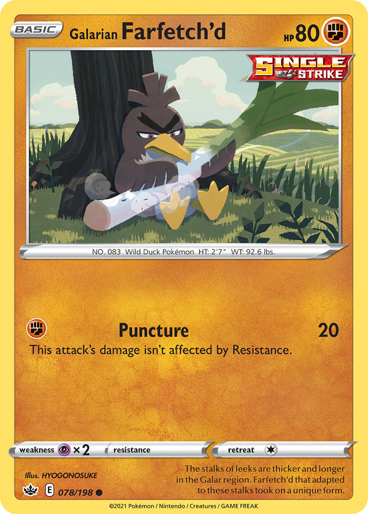 Galarian Farfetch'd - Chilling Reign (Common) [CRE-078] English / Near Mint / Normal