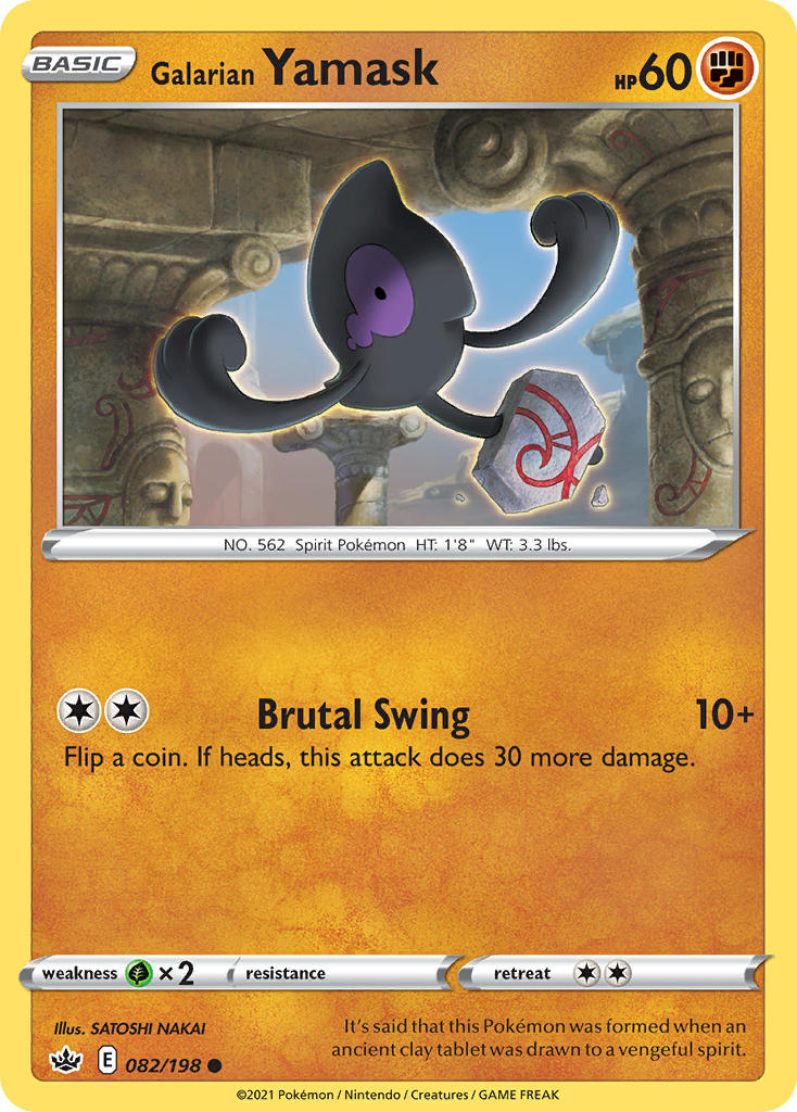 Galarian Yamask - Chilling Reign (Common) [CRE-082] English / Near Mint / Normal