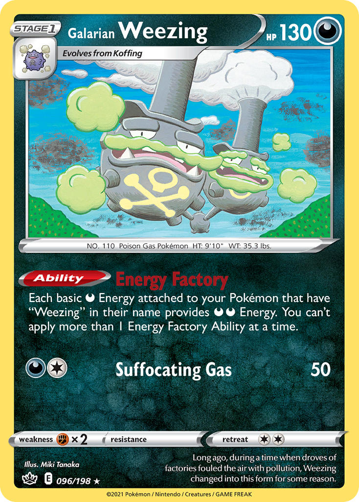 Galarian Weezing - Chilling Reign (Rare) [CRE-096] English / Near Mint / Normal